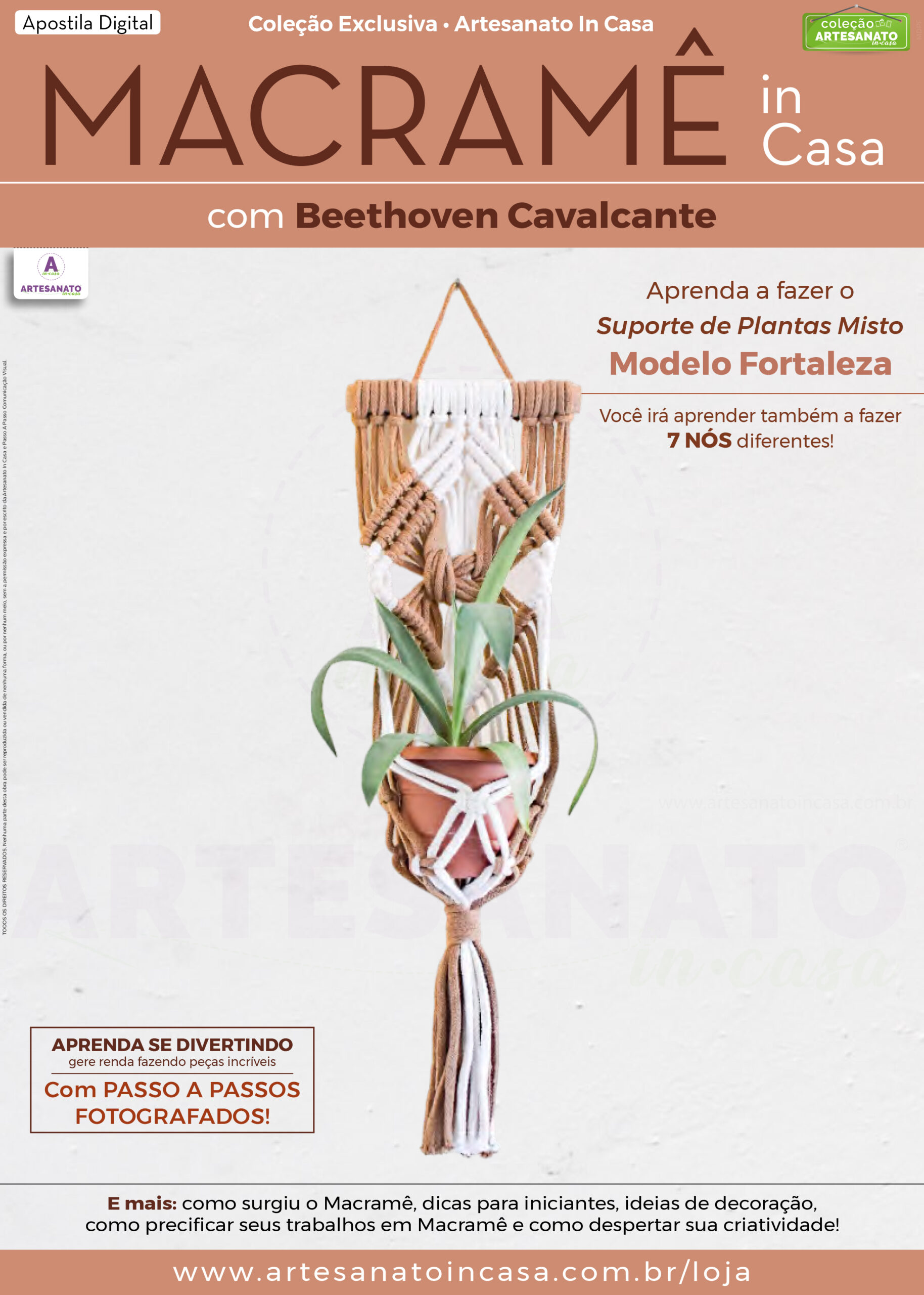 Apostila Digital – Macramê in Casa com Beethoven Cavalcante – Suporte Painel Misto (Fortaleza)