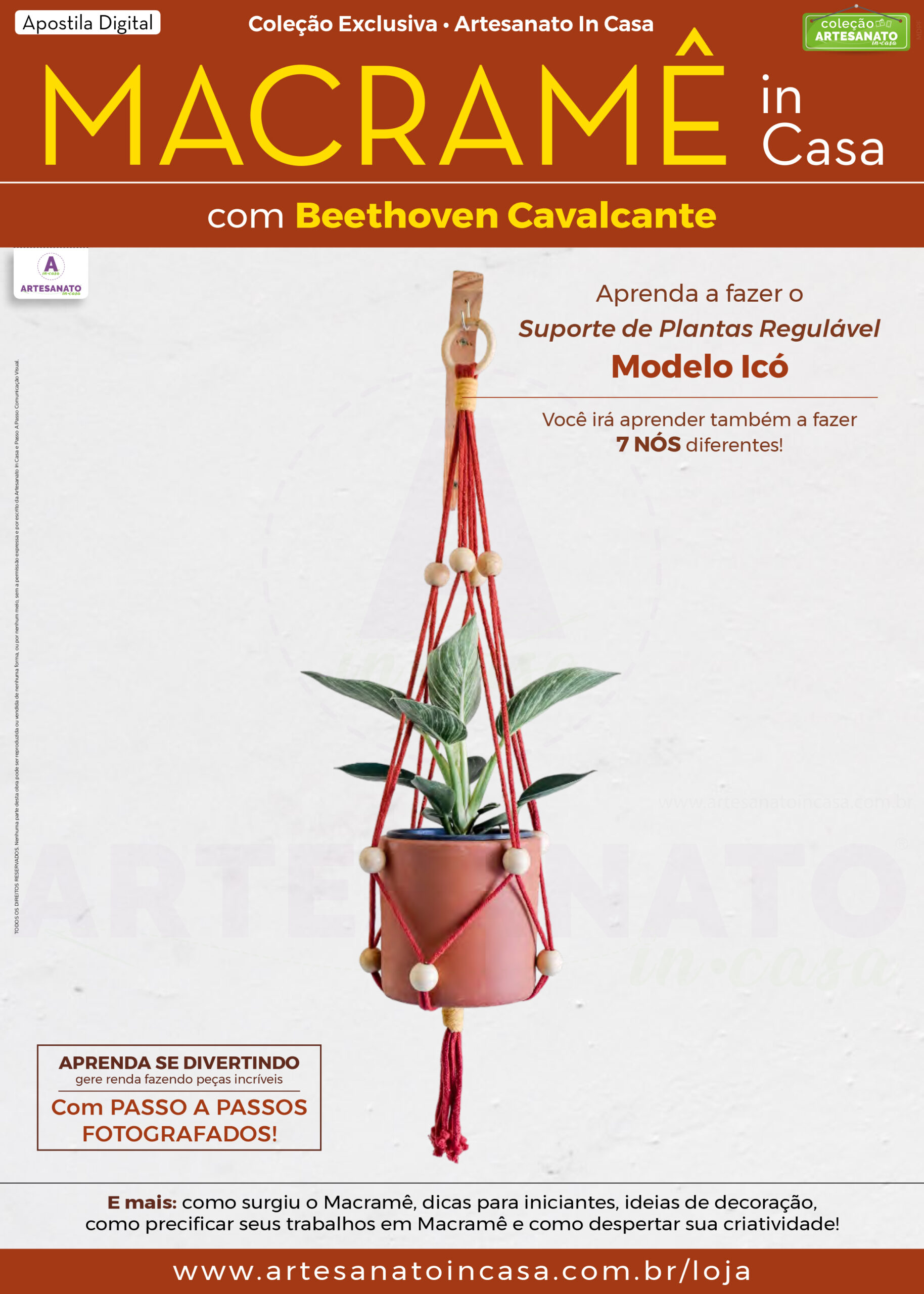 Apostila Digital – Macramê in Casa com Beethoven Cavalcante – Suporte Regulável (Icó)