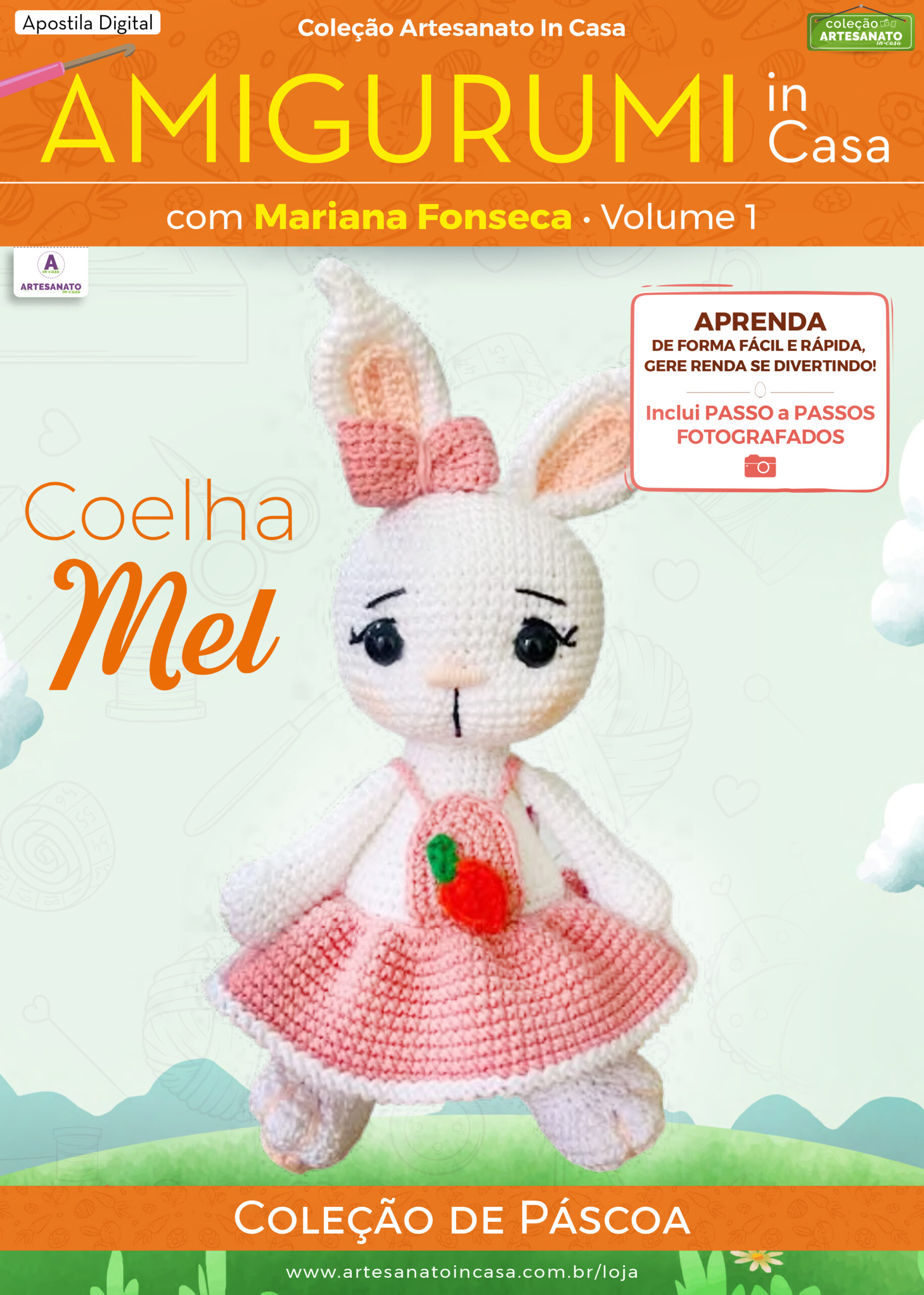 Apostila Digital – AMIGURUMI In Casa com Mariana Fonseca – Coelha Mel