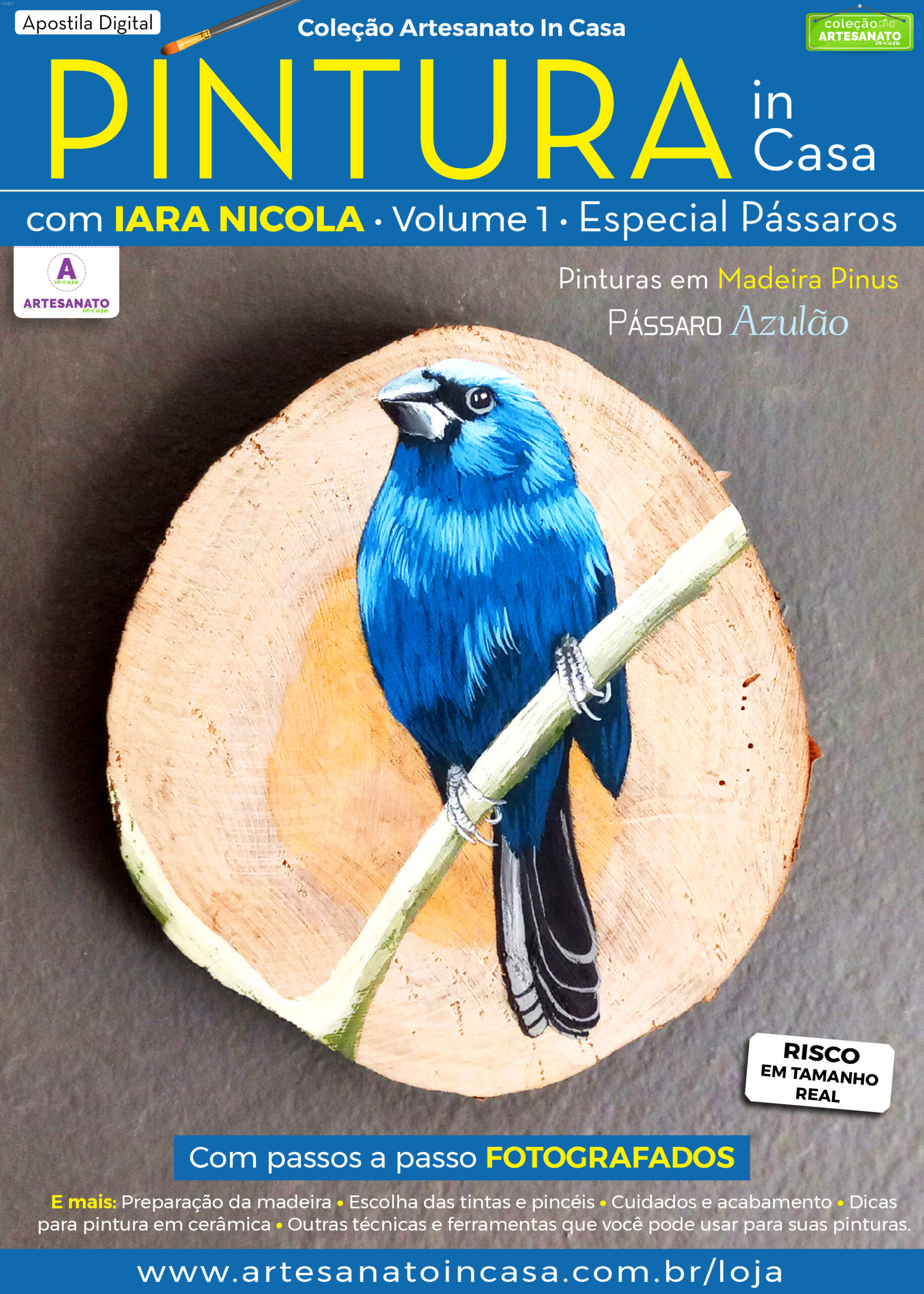 Apostila Digital – Pintura in Casa com Iara Nicola – Pássaro Azulão