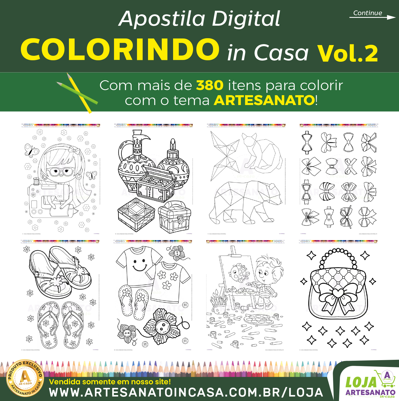 Apostila Digital COLORINDO in Casa Vol. 2 – Tema Artesanato - Imagem 3