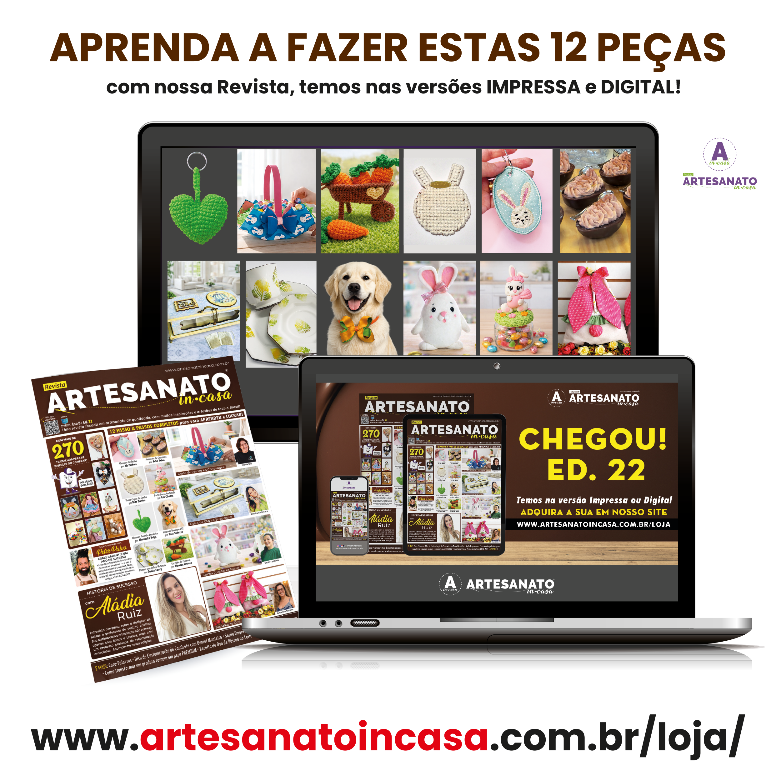 Revista Artesanato In Casa – Edição 22 - VERSÃO DIGITAL + BRINDE Ed. 13 e 16 - Imagem 4